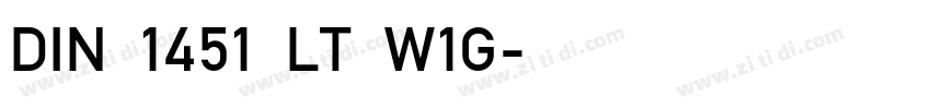 DIN 1451 LT W1G字体转换